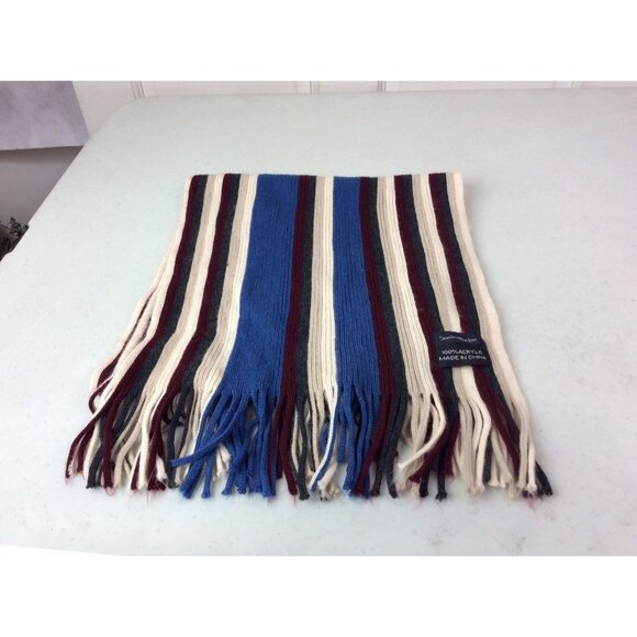 Stanley Blacker Mens Winter Scarf Striped - Picture 1 of 5
